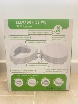Elevador WC 10 cm con tapa sin abrir