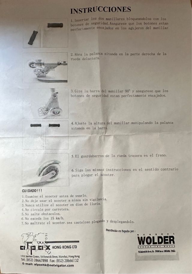 Patinete aluminio súper ligero nuevo a estrenar