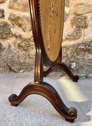 Pantalla de chimenea Napoleón III en caoba