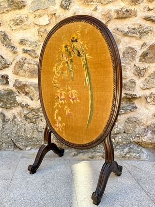 Pantalla de chimenea Napoleón III en caoba