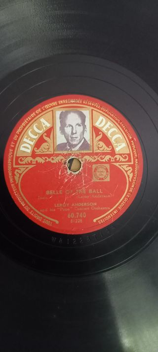 Disco de pizarra. Decca