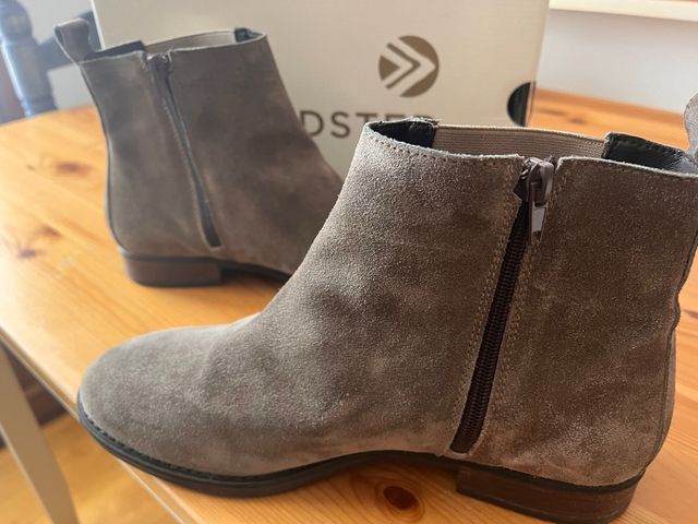 Botines serraje gris
