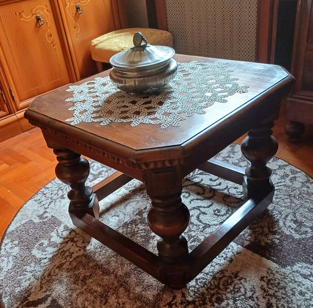 Tavolino basso, legno, noce, vintage