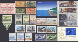 +500 SELLOS TEMA "AVIACIÓN", VARIOS PAISES (2/2)