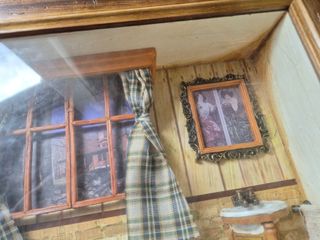 Diorama baño en miniatura siglo XIX