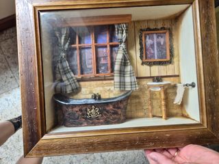 Diorama baño en miniatura siglo XIX