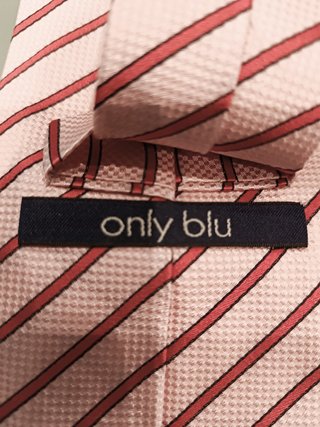 Only Blu Cravatta Pura Seta Made in Italy Rosa Reg