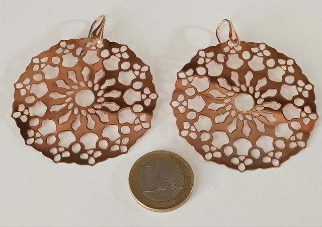 Pendientes grandes de plata