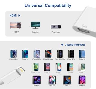 Adaptador Lightning a HDMI Digital AV para iPhone,