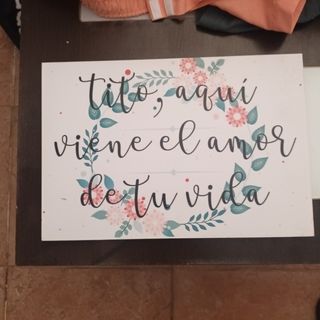 Tablas con mensajes para  bodas