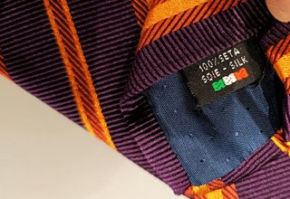 Only Blu Cravatta Pura Seta Made in Italy Regiment