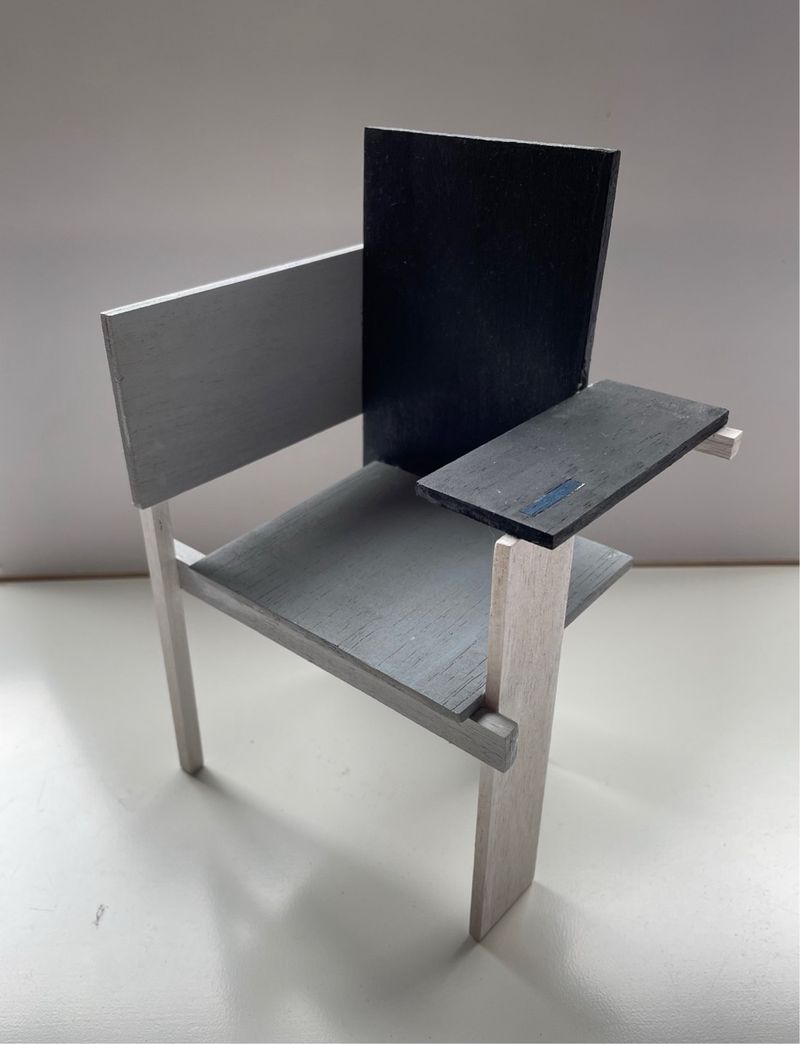 Maqueta Berlin Chair Gerrit Rietveld de segunda mano por 22,99 EUR
