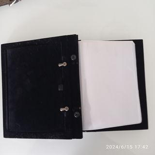 Elegante portafotografie in argento e ve