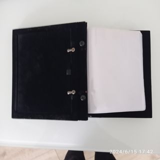 Elegante portafotografie in argento e ve