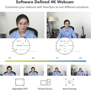 Webcam 4k con Autofocus y Doble Micrófono