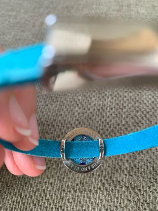 Pulsera azul de cristal de murano
