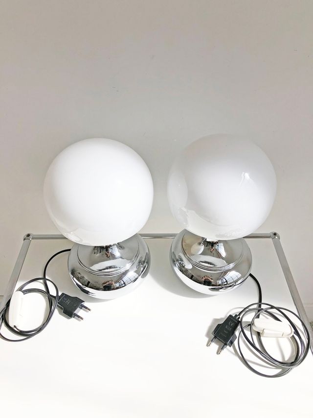 COPPIA DI LAMPADE DA COMODINO, ANNI '70