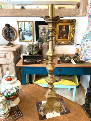 Candeliere in ottone massiccio fine 800