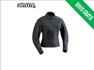 Chaqueta mujer verano Ixon Flora negra impermeable