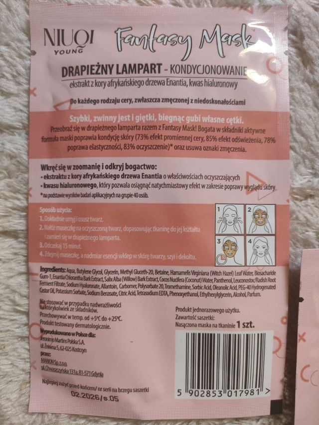 mascarilla facial tela