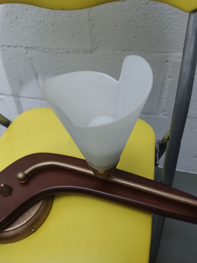 Lámpara techo madera cristal