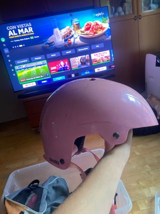 Casco Rosa (Bicicleta, Patin o patines) 
