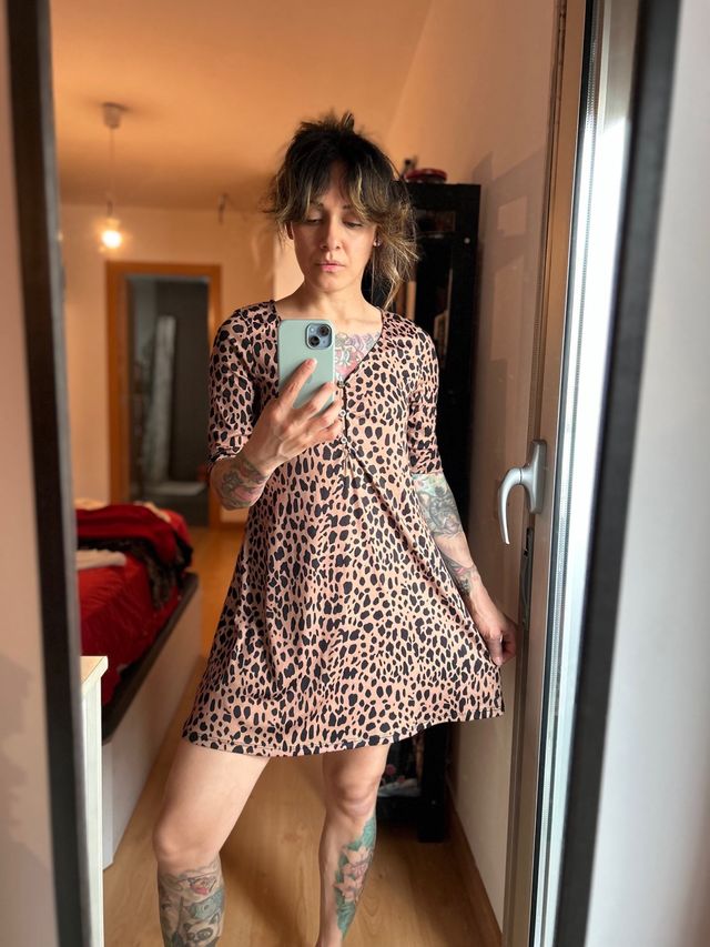 Vestido estampado leopardo talla S
