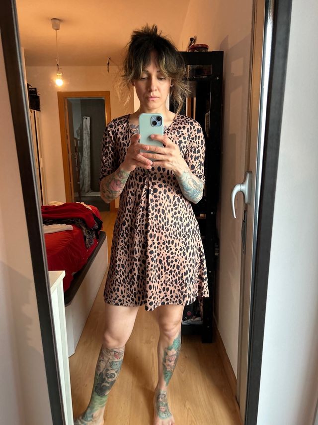 Vestido estampado leopardo talla S