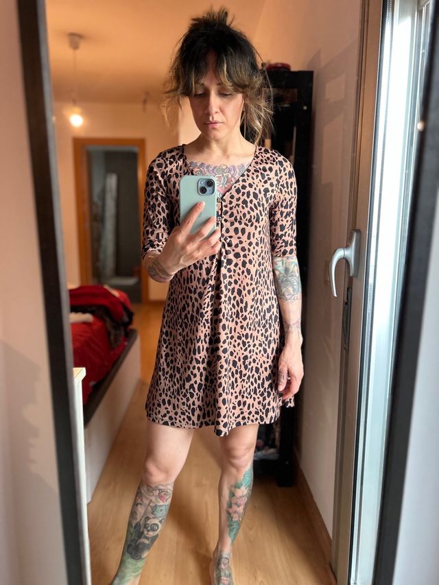 Vestido estampado leopardo talla S