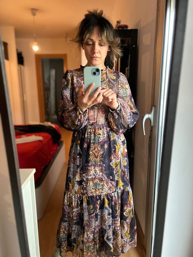 Vestido largo estampado talla xs