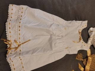 Cofia delantal enagua Alicantina bebé-niña