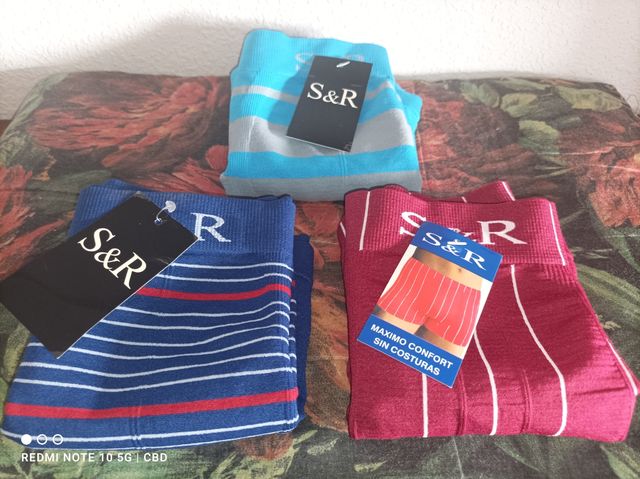 Pack 3 calzoncillos M L Bóxer Elásticos 