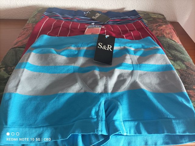 Pack 3 calzoncillos M L Bóxer Elásticos 