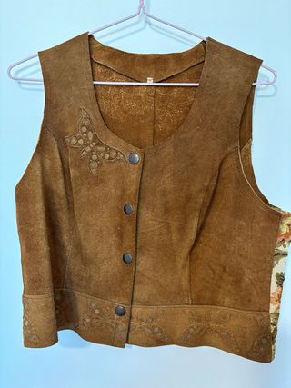 Conjunto piel cuero nobuck