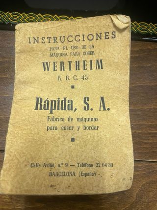 wertheim maquina de coser + mueble madera