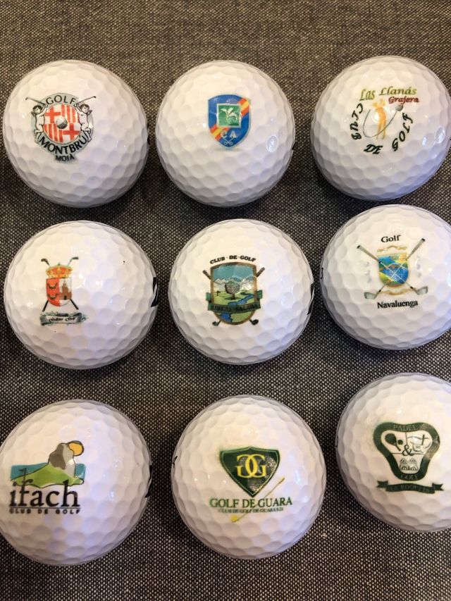15 bolas de golf logos campos coleccionistas