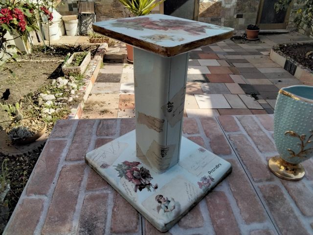 Alzatina legno puro shabby Prandini italy