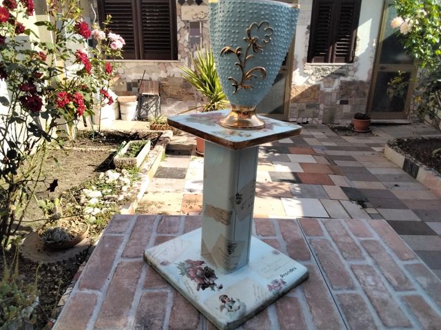 Alzatina legno puro shabby Prandini italy