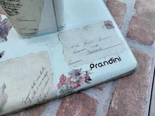 Alzatina legno puro shabby Prandini italy