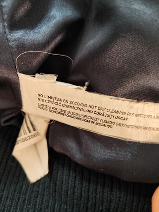 Cazadora de piel azul