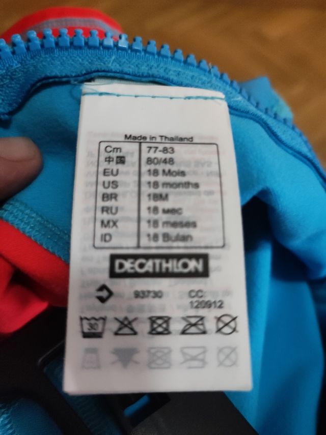 Neopreno bebe talla 18 meses