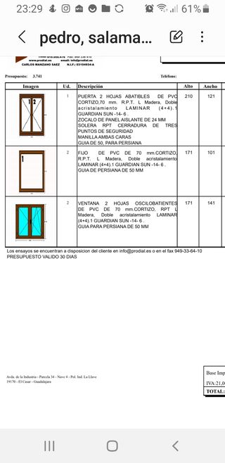 2 Ventanas/escaparate de PVC a estrenar. Rebajadas