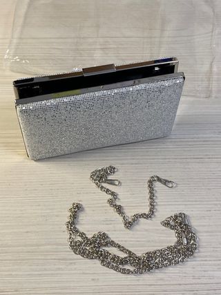 Bolso de Mano Fiesta Plateado