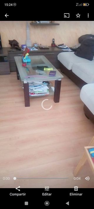 Mesa de centro abatible  de cristal