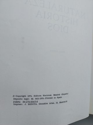 Naturaleza, historia, Dios