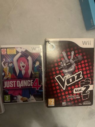 Wii Consola + 5 Juegos + 2 Mandos y 2 Nunchuk
