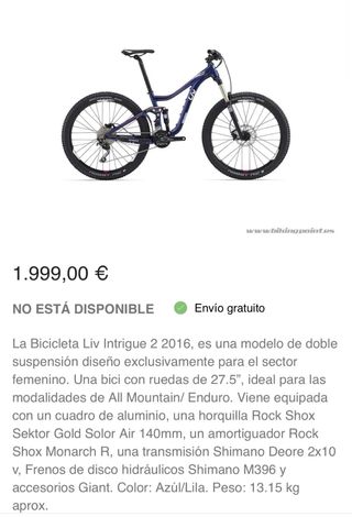 Bicicleta LIV (GIANT) ESPECTACULAR OFERTA