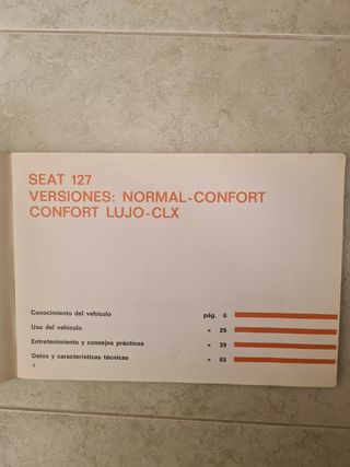 Manual de Uso y entretenimento SEAT 127