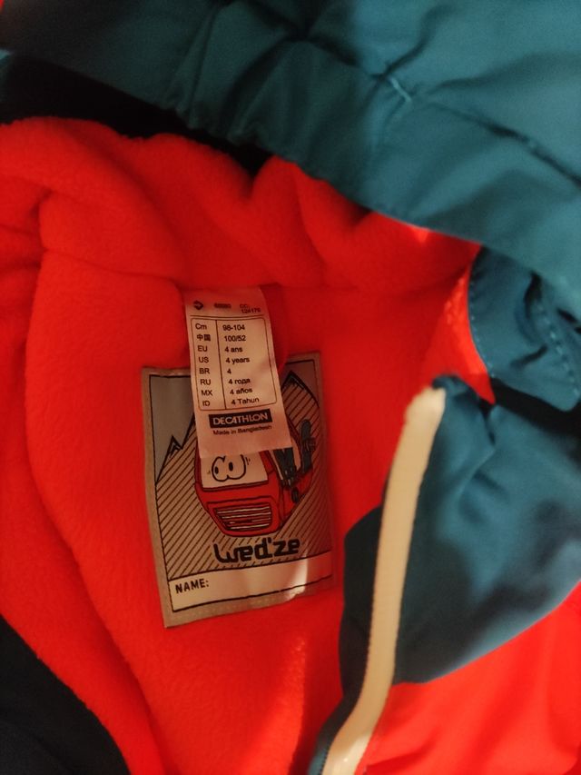 Tuta neve bambino 4 anni