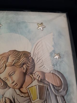 Quadro con angeli e inserti in argento 